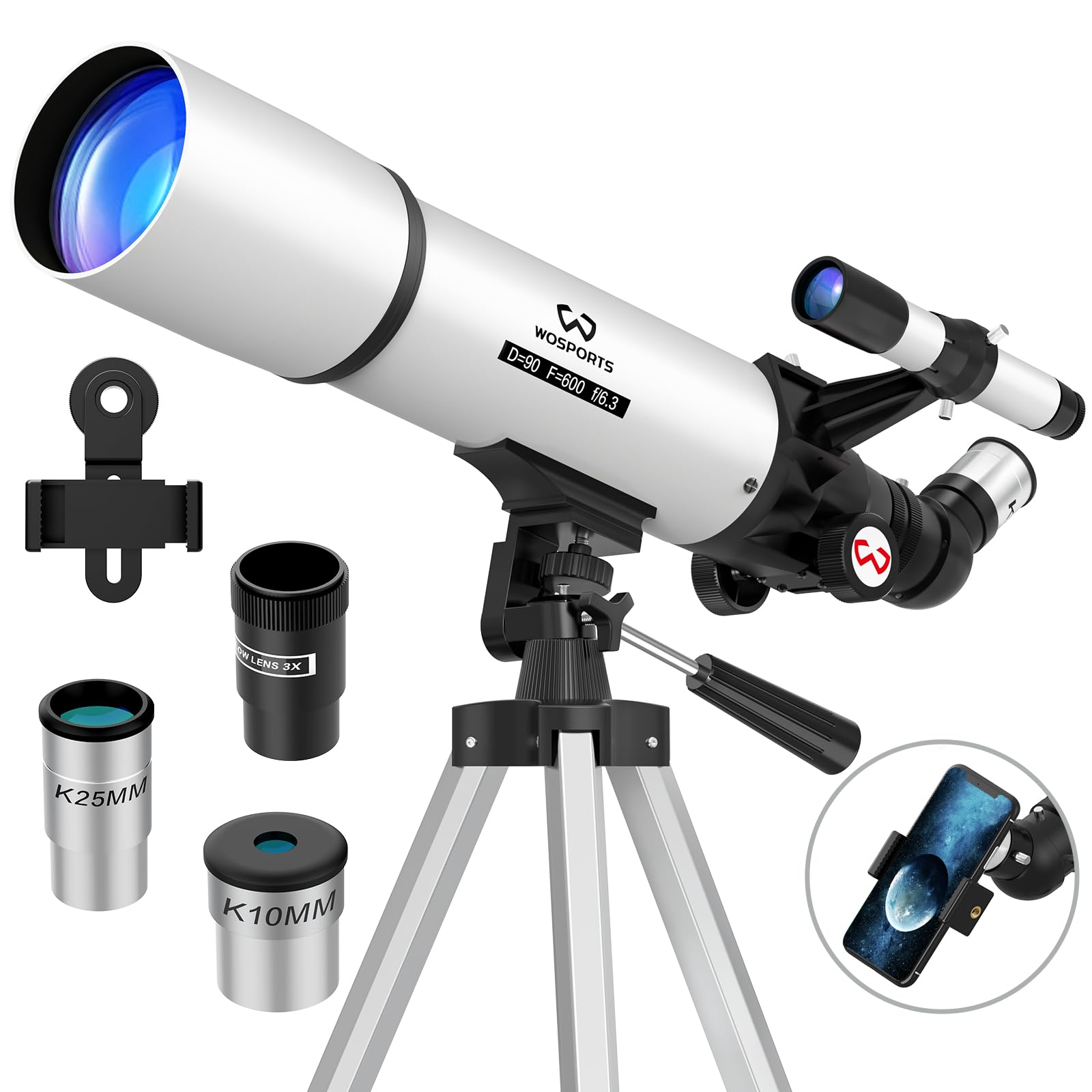 Amazon.com : Wosports Telescope for Adults High Powered, 90mm